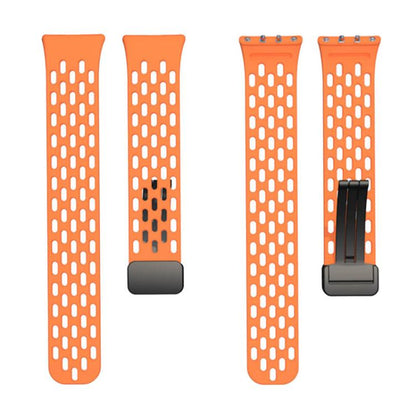 xDfind Hole Style Magnetic Black Buckle Silicone Watch Band, For Galaxy Fit3