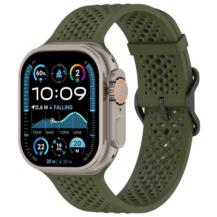 xDfind Breathable Silicone Watch Band, For Apple Watch 42 / 44 / 45 / 46 / 49mm, For Apple Watch 38 / 40 / 41 / S10 42mm