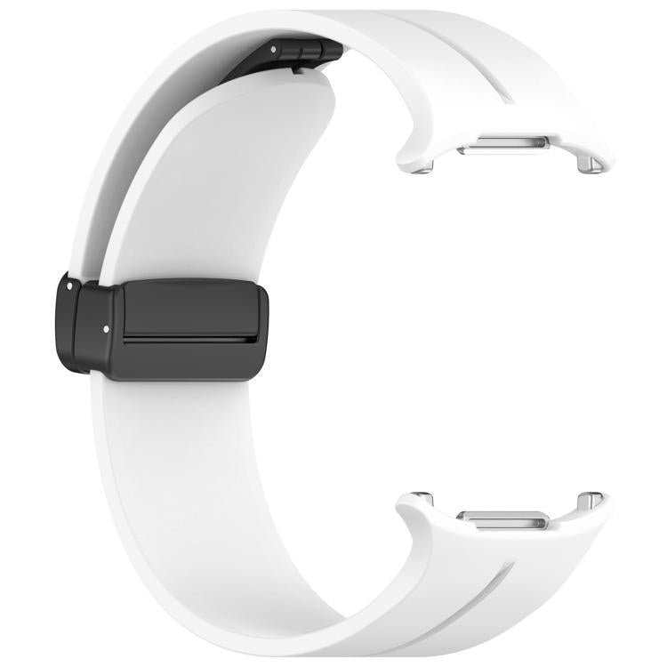 xDfind  Flat Head Groove Folding Black Buckle Silicone Watch Band, For Samsung Galaxy Watch Ultra / Ultra 2025, For Samsung Galaxy Watch8 / 8 Classic, For Samsung Galaxy Watch 7 / 6 / 5 / FE