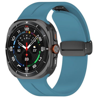 xDfind  Flat Head Groove Folding Black Buckle Silicone Watch Band, For Samsung Galaxy Watch Ultra / Ultra 2025