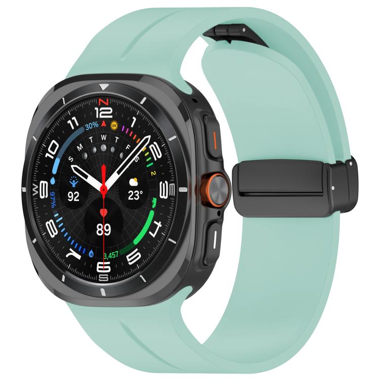 xDfind  Flat Head Groove Folding Black Buckle Silicone Watch Band, For Samsung Galaxy Watch Ultra / Ultra 2025, For Samsung Galaxy Watch8 / 8 Classic, For Samsung Galaxy Watch 7 / 6 / 5 / FE