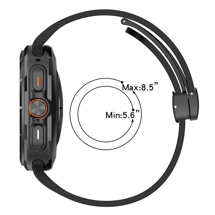 xDfind  Flat Head Groove Folding Black Buckle Silicone Watch Band, For Samsung Galaxy Watch Ultra / Ultra 2025, For Samsung Galaxy Watch8 / 8 Classic, For Samsung Galaxy Watch 7 / 6 / 5 / FE