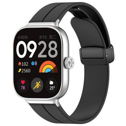 xDfind  Flat Head Groove Folding Black Buckle Silicone Watch Band, For Xiaomi Band 10 Pro / 9 Pro / Redmi Watch 6, For Redmi Watch 3 Active / Watch 3 Lite, For Redmi Watch 3