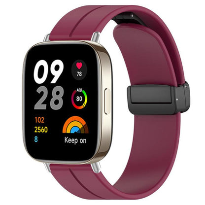xDfind  Flat Head Groove Folding Black Buckle Silicone Watch Band, For Xiaomi Band 10 Pro / 9 Pro / Redmi Watch 6, For Redmi Watch 3 Active / Watch 3 Lite, For Redmi Watch 3