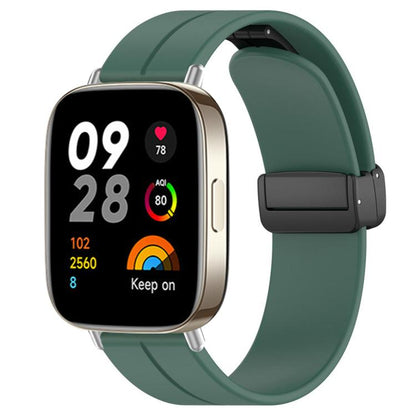 xDfind  Flat Head Groove Folding Black Buckle Silicone Watch Band, For Xiaomi Band 10 Pro / 9 Pro / Redmi Watch 6, For Redmi Watch 3 Active / Watch 3 Lite, For Redmi Watch 3