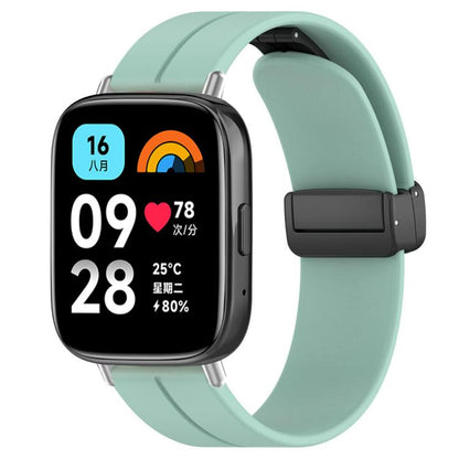 xDfind  Flat Head Groove Folding Black Buckle Silicone Watch Band, For Xiaomi Band 10 Pro / 9 Pro / Redmi Watch 6, For Redmi Watch 3 Active / Watch 3 Lite, For Redmi Watch 3