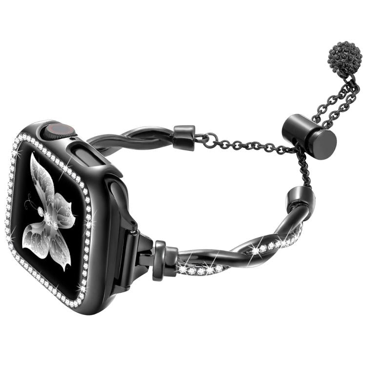 xDfind Twist Bracelet Diamond Metal Watch Band, For Apple Watch 42 / 44 / 45 / 46 / 49mm, For Apple Watch 38 / 40 / 41 / S10 42mm