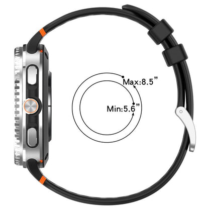 xDfind Alloy Silver Buckle Breathable Hole Silicone Watch Band, For Samsung Galaxy Watch8 / Watch8 Classic