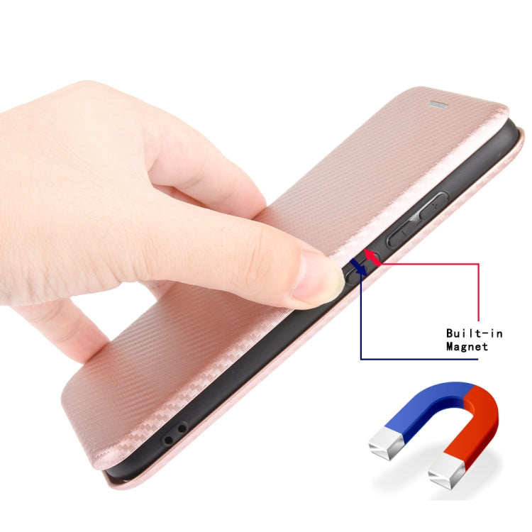 Carbon Fiber Texture Magnetic Horizontal Flip TPU + PC + PU Leather Case with Card Slot, For Galaxy M51 (Side Fingerprint), For DOOGEE N20 Pro