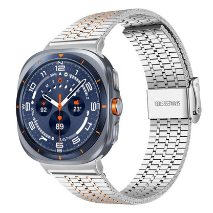 xDfind Seven Beads Buckle Stainless Steel Watch Band, For Samsung Galaxy Watch Ultra / Ultra 2025, For Samsung Galaxy Watch8 / 8 Classic, For Samsung Galaxy Watch 7 / 6 / 5 / FE