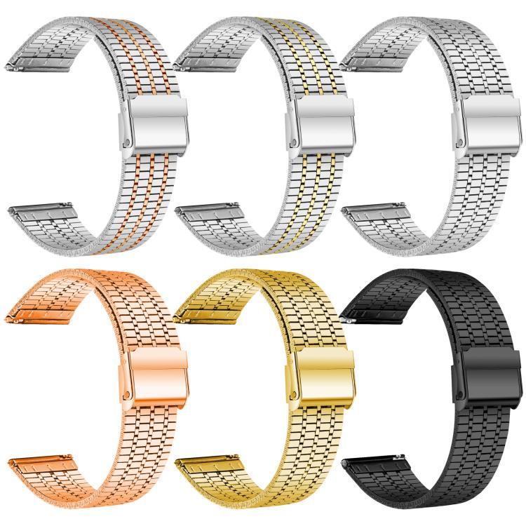 xDfind Seven Beads Buckle Stainless Steel Watch Band, For Samsung Galaxy Watch Ultra / Ultra 2025, For Samsung Galaxy Watch8 / 8 Classic, For Samsung Galaxy Watch 7 / 6 / 5 / FE