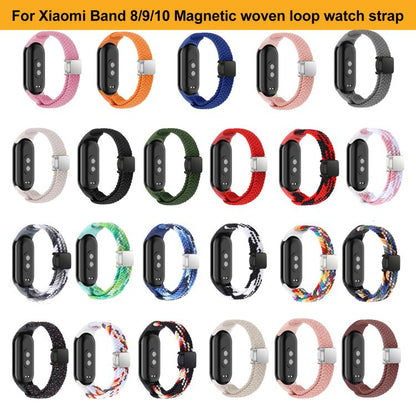 xDfind Nylon Braided Loop Magnetic Buckle Watch Band, For Xiaomi Smart Band 10 / 9 / 8