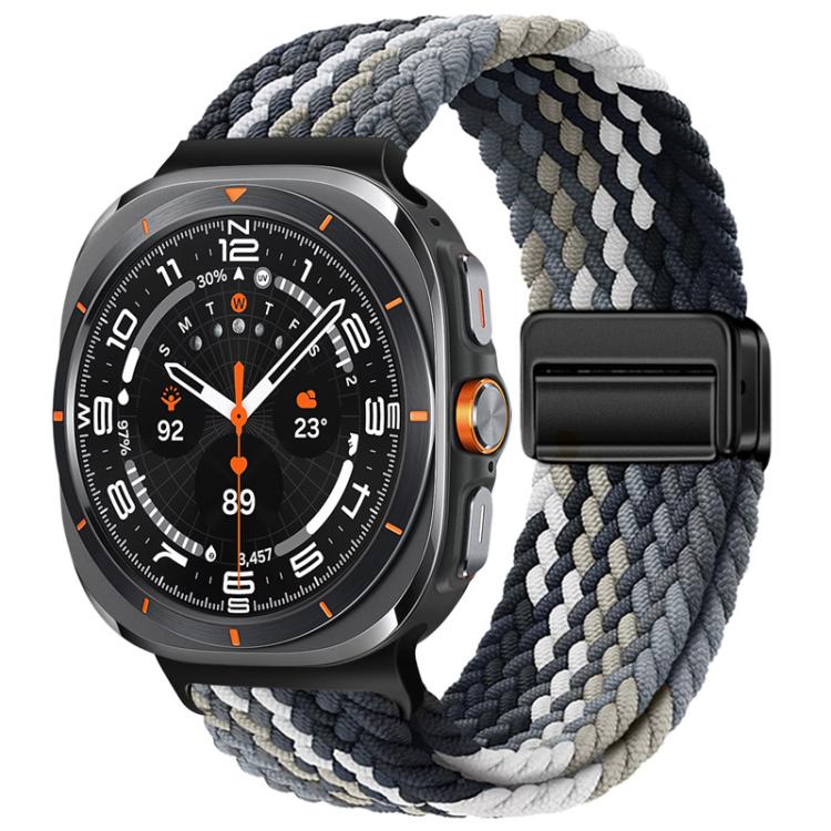xDfind Magnetic Buckle Nylon Braid Loop Watch Band, For Samsung Galaxy Watch Ultra / Ultra 2025, For Samsung Galaxy Watch8 / Watch8 Classic