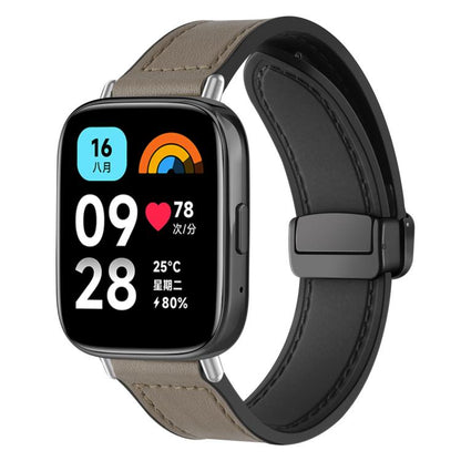 xDfind Crazy Horse Pattern Silicone Skin Magnetic Buckle Watch Band, For Xiaomi Band 10 Pro/9 Pro/Redmi Watch 6/5/4, For Redmi Watch 3 Active / Watch 3 Lite, For Redmi Watch 3