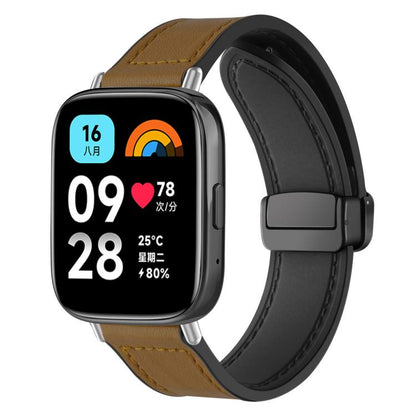 xDfind Crazy Horse Pattern Silicone Skin Magnetic Buckle Watch Band, For Xiaomi Band 10 Pro/9 Pro/Redmi Watch 6/5/4, For Redmi Watch 3 Active / Watch 3 Lite, For Redmi Watch 3