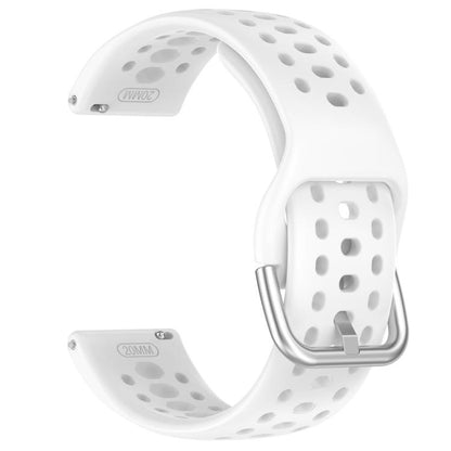 xDfind Silver Buckle Silicone Sport Watch Band, For Samsung Galaxy Watch 7 / 6 / 5 / FE