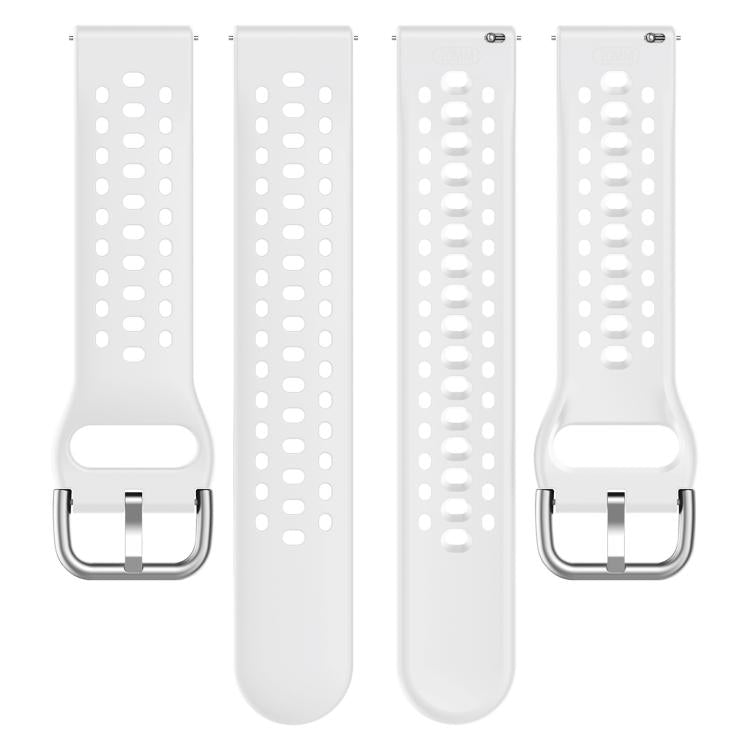 xDfind Silver Buckle Silicone Sport Watch Band, For Samsung Galaxy Watch 7 / 6 / 5 / FE