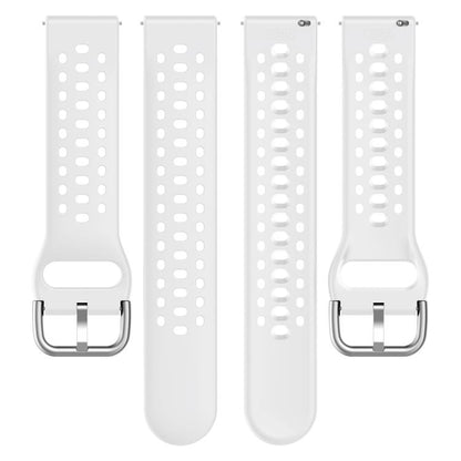 xDfind Silver Buckle Silicone Sport Watch Band, For Samsung Galaxy Watch 7 / 6 / 5 / FE