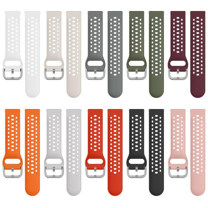 xDfind Silver Buckle Silicone Sport Watch Band, For Samsung Galaxy Watch 7 / 6 / 5 / FE