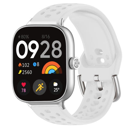 xDfind Silver Buckle Silicone Sport Watch Band, For Xiaomi Band 10 Pro / 9 Pro / Redmi Watch 6, For Redmi Watch 3 Active / Watch 3 Lite, For Redmi Watch 3