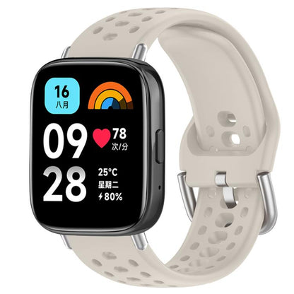 xDfind Silver Buckle Silicone Sport Watch Band, For Xiaomi Band 10 Pro / 9 Pro / Redmi Watch 6, For Redmi Watch 3 Active / Watch 3 Lite, For Redmi Watch 3
