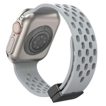 xDfind Magnetic Clasp Silicone Watch Band, For Apple Watch 42 / 44 / 45 / 46 / 49mm, For Apple Watch 38 / 40 / 41 / S10 42mm
