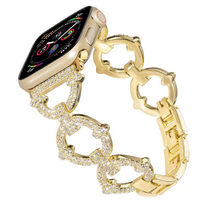 xDfind O-shaped Diamond Metal Watch Band, For Apple Watch 42 / 44 / 45 / 46 / 49mm, For Apple Watch 38 / 40 / 41 / S10 42mm