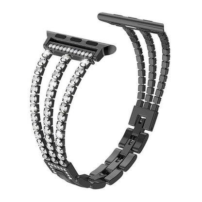 xDfind Three Diamond Metal Watch Band, For Apple Watch 42 / 44 / 45 / 46 / 49mm, For Apple Watch 38 / 40 / 41 / S10 42mm