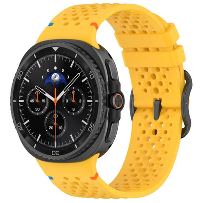 xDfind Ladder Black Buckle Honeycomb Breathable Silicone Watch Band, For Samsung Galaxy Watch8 / Watch8 Classic