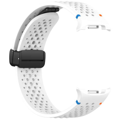 xDfind Magnetic Black Buckle Honeycomb Breathable Silicone Watch Band, For Samsung Galaxy Watch8 / Watch8 Classic