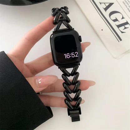 xDfind V-shaped Metal Watch Band, For Apple Watch 42 / 44 / 45 / 46 / 49mm, For Apple Watch 38 / 40 / 41 / S10 42mm