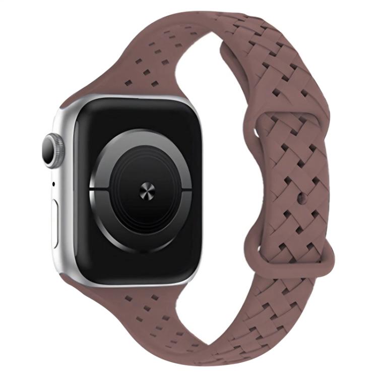 xDfind Butterfly Buckle Braid Silicone Watch Band, For Apple Watch 42 / 44 / 45 / 46 / 49mm, For Apple Watch 38 / 40 / 41 / S10 42mm