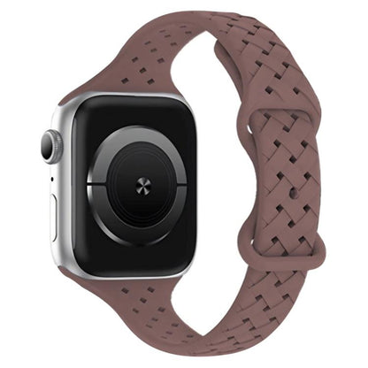 xDfind Butterfly Buckle Braid Silicone Watch Band, For Apple Watch 42 / 44 / 45 / 46 / 49mm, For Apple Watch 38 / 40 / 41 / S10 42mm