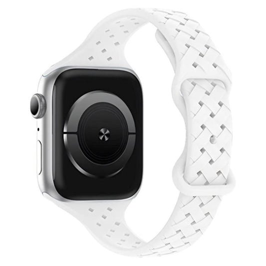 xDfind Butterfly Buckle Braid Silicone Watch Band, For Apple Watch 42 / 44 / 45 / 46 / 49mm, For Apple Watch 38 / 40 / 41 / S10 42mm