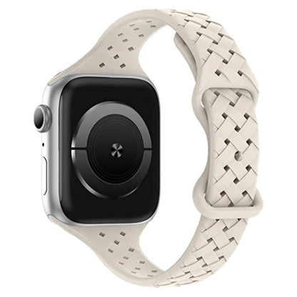 xDfind Butterfly Buckle Braid Silicone Watch Band, For Apple Watch 42 / 44 / 45 / 46 / 49mm, For Apple Watch 38 / 40 / 41 / S10 42mm