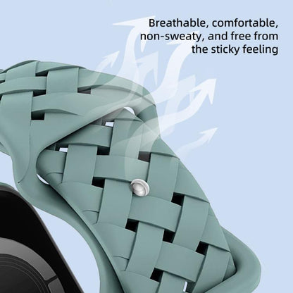 xDfind Butterfly Buckle Braid Silicone Watch Band, For Apple Watch 42 / 44 / 45 / 46 / 49mm, For Apple Watch 38 / 40 / 41 / S10 42mm