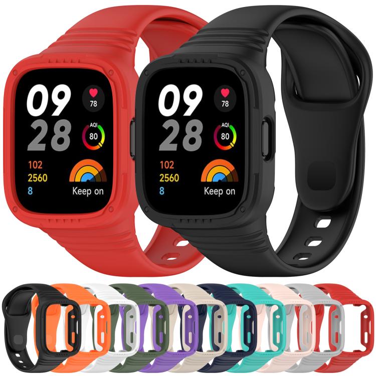 xDfind Solid Color Integrated Silicone Watch Band, For Xiaomi Redmi Watch 3