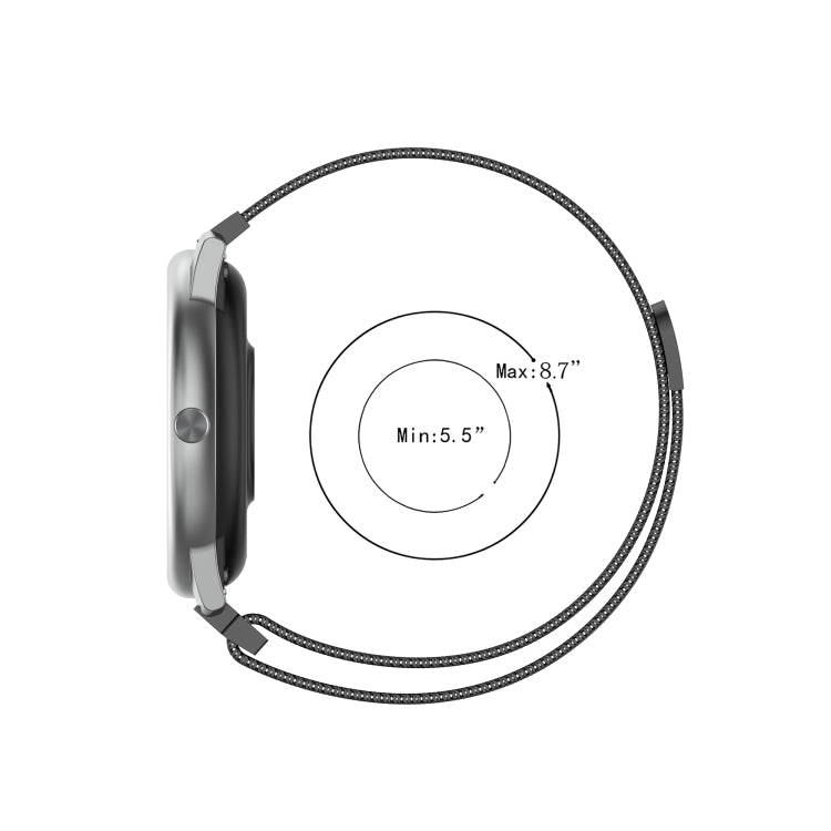 Milanese Casual Magnetic Strap, Size: Free Size, For Xiaomi Haylou Solar LS05
