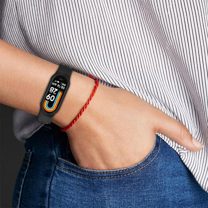xDfind Metal Plug Two Color Silicone Watch Band, For Xiaomi Smart Band 10 / 9 / 8