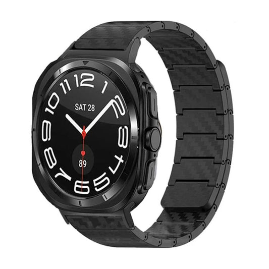 Carbon Fiber Magnetic Loop Watch Band, For Samsung Galaxy Watch Ultra 47mm / Ultra 2025, For Samsung Galaxy Watch8 / Watch8 Classic