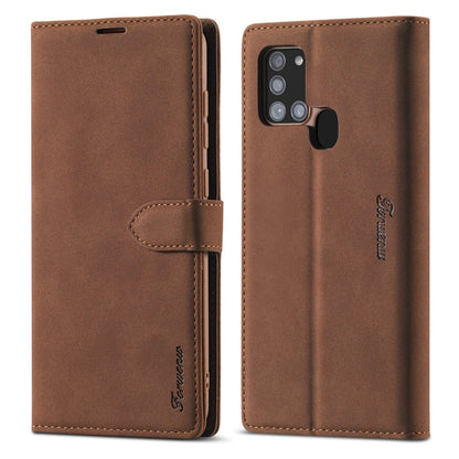 Forwenw F1 Series Matte Strong Magnetism Horizontal Flip Leather Case with Holder & Card Slots & Wallet & Photo Frame, For Samsung Galaxy A21s, For Samsung Galaxy Note 9, For Samsung Galaxy Note 10, For Samsung Galaxy Note 10+, For Samsung Galaxy Note2...