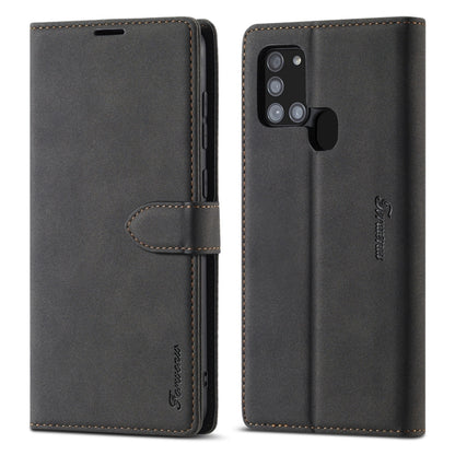 Forwenw F1 Series Matte Strong Magnetism Horizontal Flip Leather Case with Holder & Card Slots & Wallet & Photo Frame, For Samsung Galaxy A21s, For Samsung Galaxy Note 9, For Samsung Galaxy Note 10, For Samsung Galaxy Note 10+, For Samsung Galaxy Note2...
