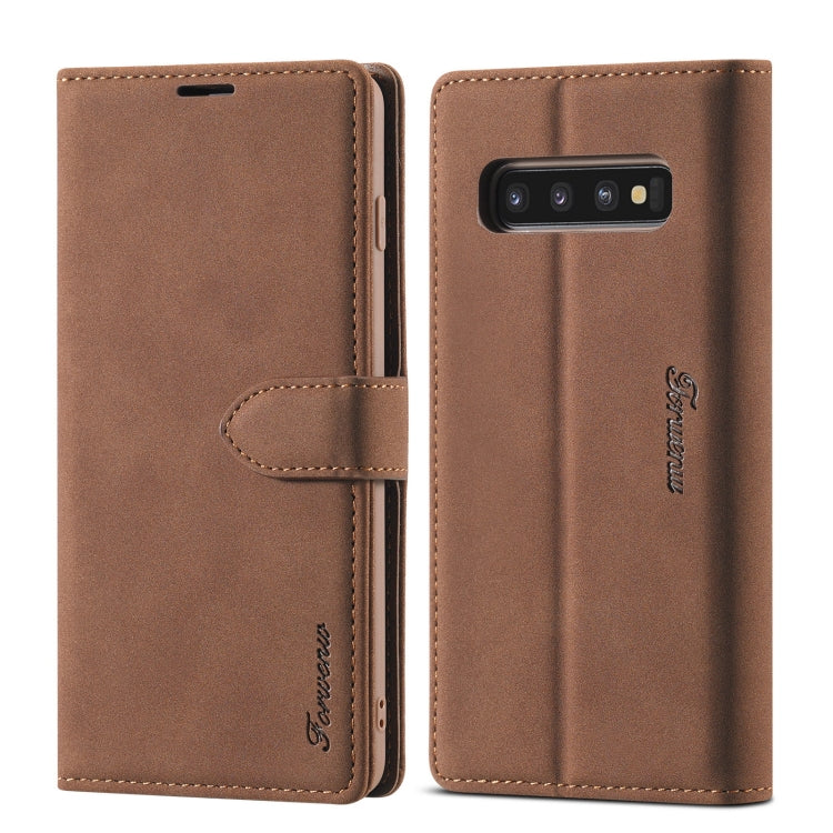 Forwenw F1 Series Matte Strong Magnetism Horizontal Flip Leather Case with Holder & Card Slots & Wallet & Photo Frame, For Samsung Galaxy A21s, For Samsung Galaxy Note 9, For Samsung Galaxy Note 10, For Samsung Galaxy Note 10+, For Samsung Galaxy Note2...