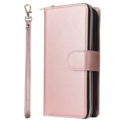 Zipper Wallet Bag Horizontal Flip PU Leather Case with Holder & 9 Card Slots & Wallet & Lanyard & Photo Frame, For iPhone 11, For iPhone 11 Pro, For iPhone 11 Pro Max, For iPhone SE 2022 / SE 2020 / 8 / 7, For iPhone 12 mini, For iPhone 12 / 12 Pro    ...