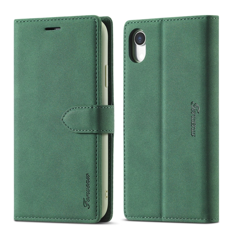 Forwenw F1 Series Matte Strong Magnetism Horizontal Flip Leather Case with Holder & Card Slots & Wallet & Photo Frame, For iPhone XR