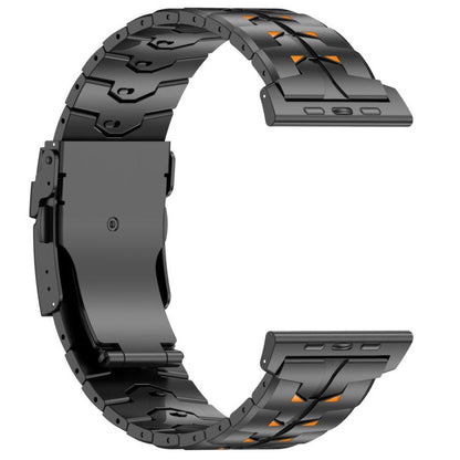 26mm Wide Dual-color Detachable Safety Clasp Titanium Alloy Watch Band, For Apple Watch 46mm / 49mm / 45mm / 44mm