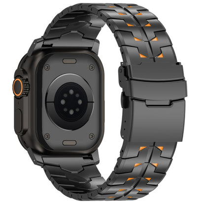 26mm Wide Dual-color Detachable Safety Clasp Titanium Alloy Watch Band, For Apple Watch 46mm / 49mm / 45mm / 44mm