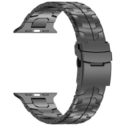 Detachable Safety Clasp Titanium Alloy Watch Band, For Apple Watch 46mm / 49mm / 45mm / 44mm, For Apple Watch 42mm / 41mm / 40mm / 38mm