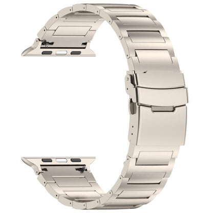 I-shaped Quick-release Safety Clasp Titanium Alloy Watch Band, For Apple Watch 46mm / 49mm / 45mm / 44mm, For Apple Watch 42mm / 41mm / 40mm / 38mm