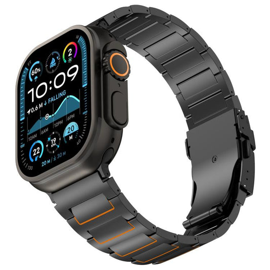 I-shaped Safety Clasp Titanium Alloy Watch Band, For Apple Watch 46mm / 49mm / 45mm / 44mm, For Apple Watch 42mm / 41mm / 40mm / 38mm
